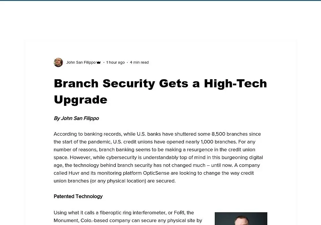 Branch Security Gets a High-Tech Upgrade