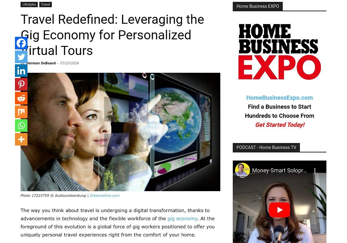 Travel Redefined: Leveraging the Gig Economy for Personalized Virtual Tours