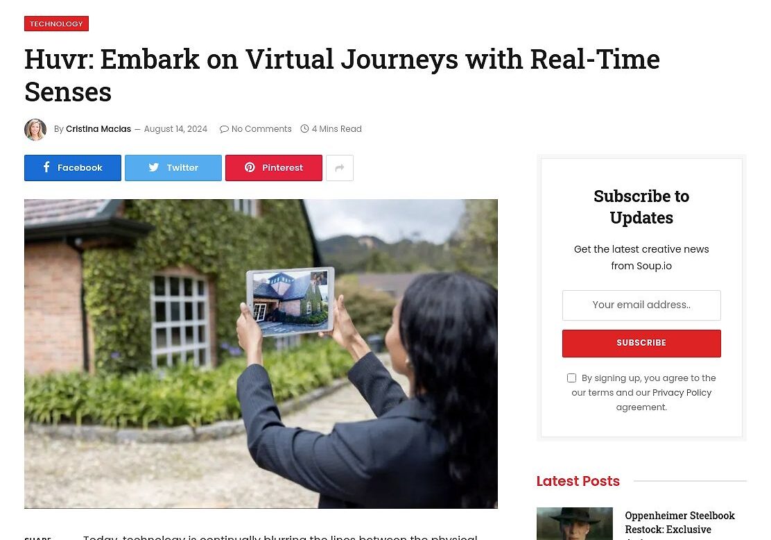 Huvr: Embark on Virtual Journeys with Real-Time Senses