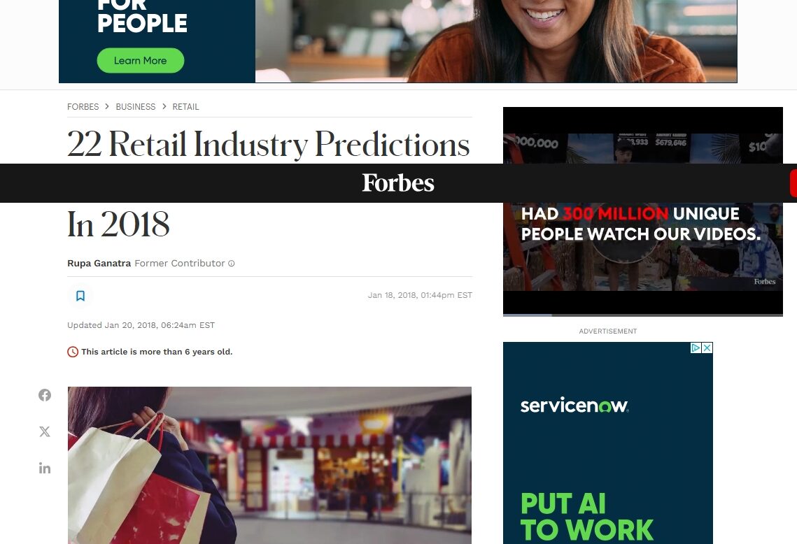 22 Retail Industry Predictions For Brick-And-Mortar Stores In 2018